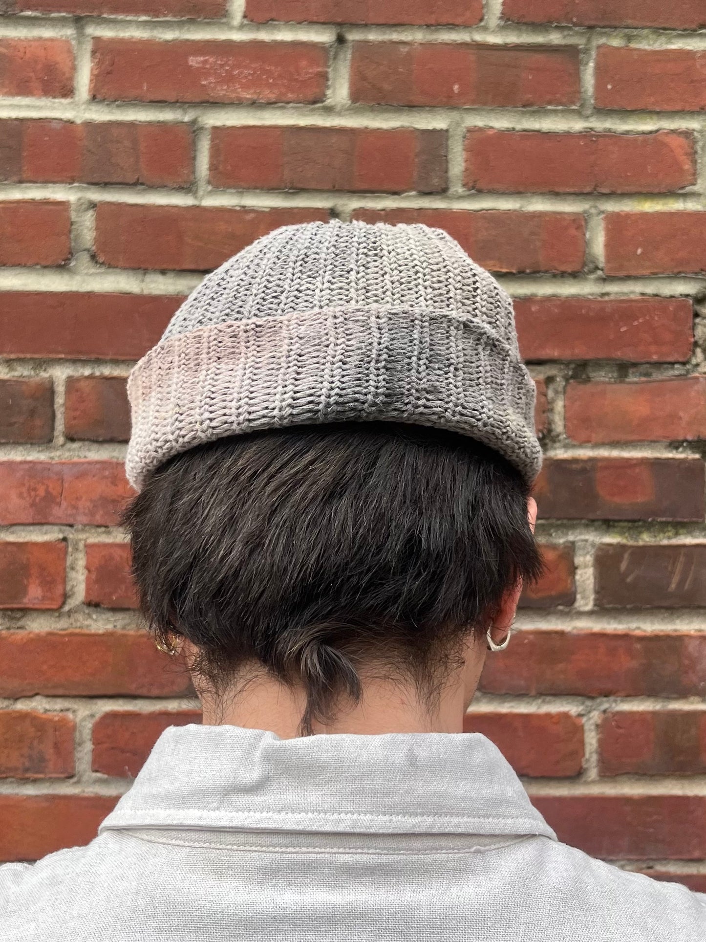 Watch Cap - Black Tea + Rust W/ Persimmon Dip