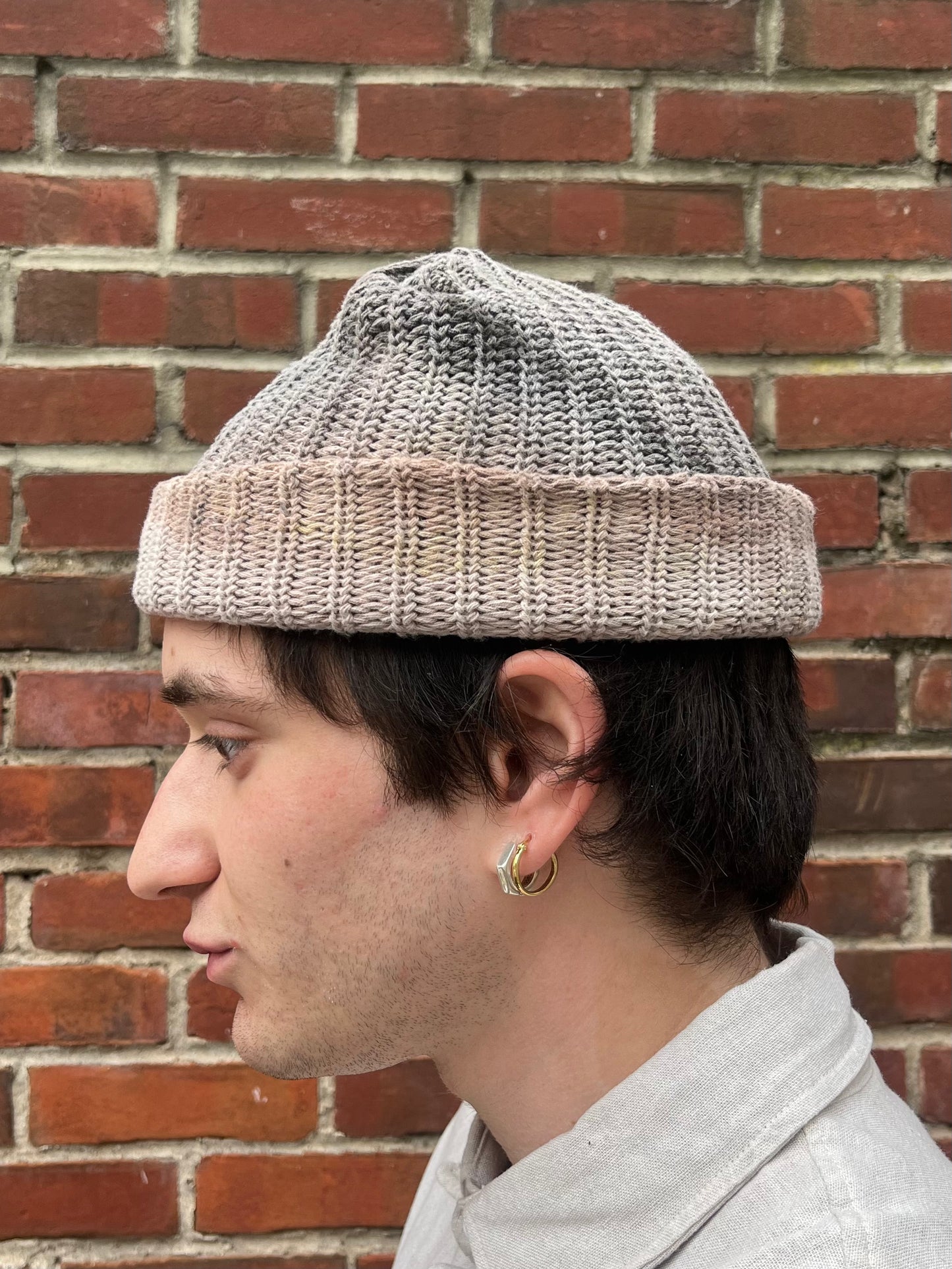 Watch Cap - Black Tea + Rust W/ Persimmon Dip