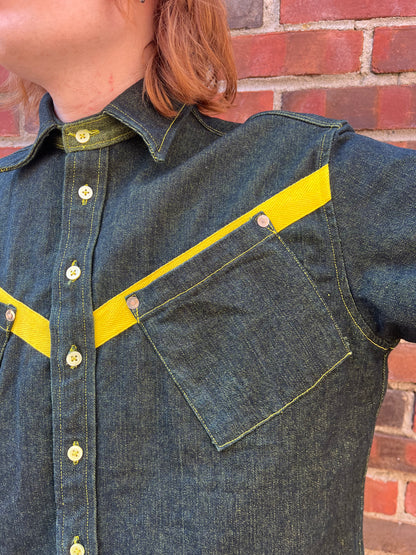 Slant Pocket BD Shirt - Turmeric Dyed Denim