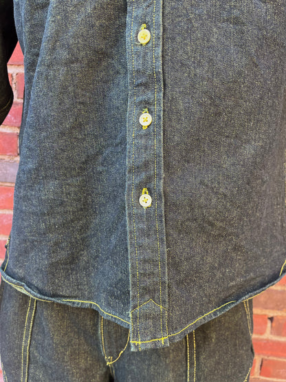Slant Pocket BD Shirt - Turmeric Dyed Denim