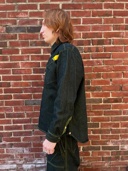 Slant Pocket BD Shirt - Turmeric Dyed Denim