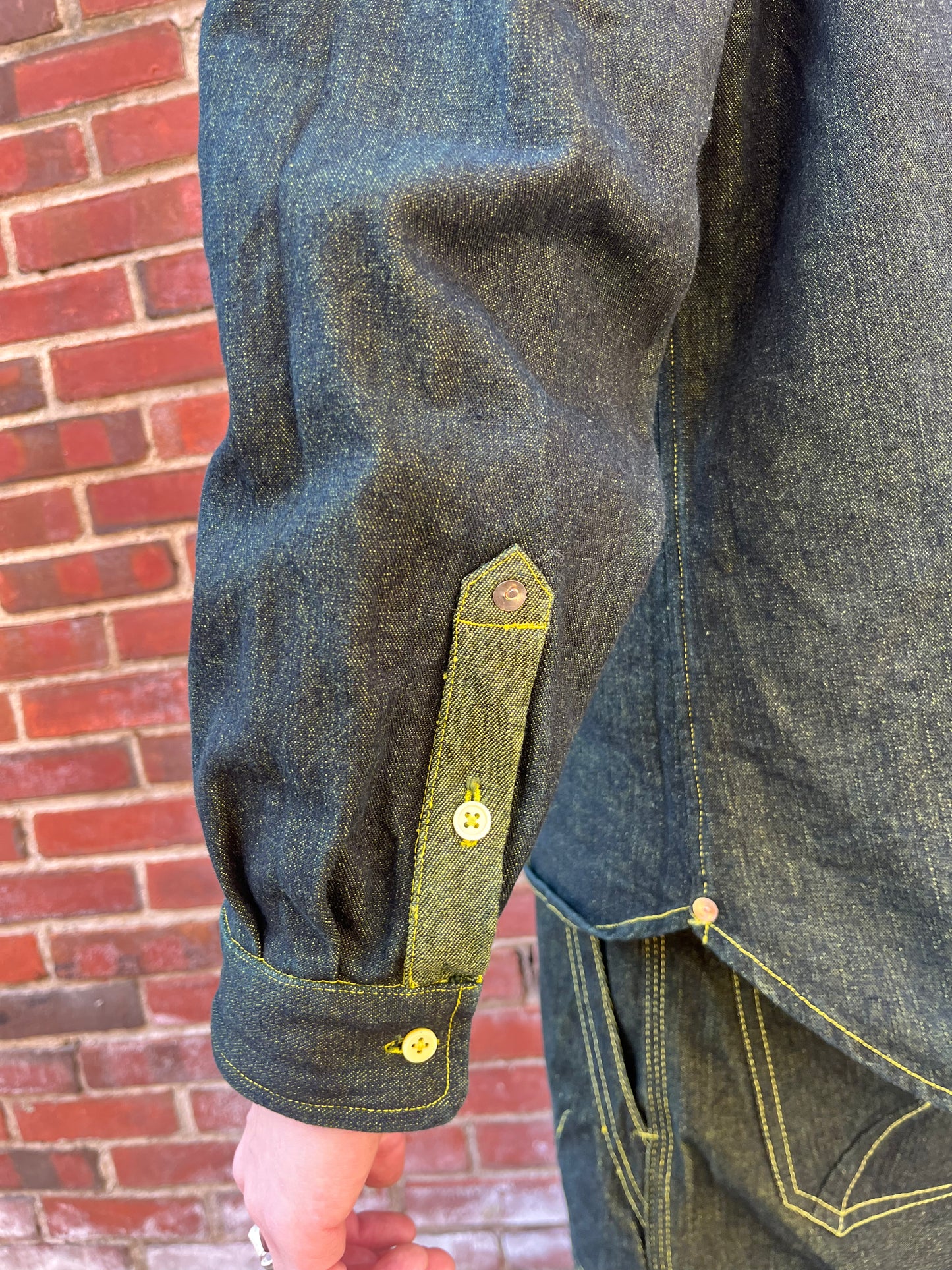 Slant Pocket BD Shirt - Turmeric Dyed Denim