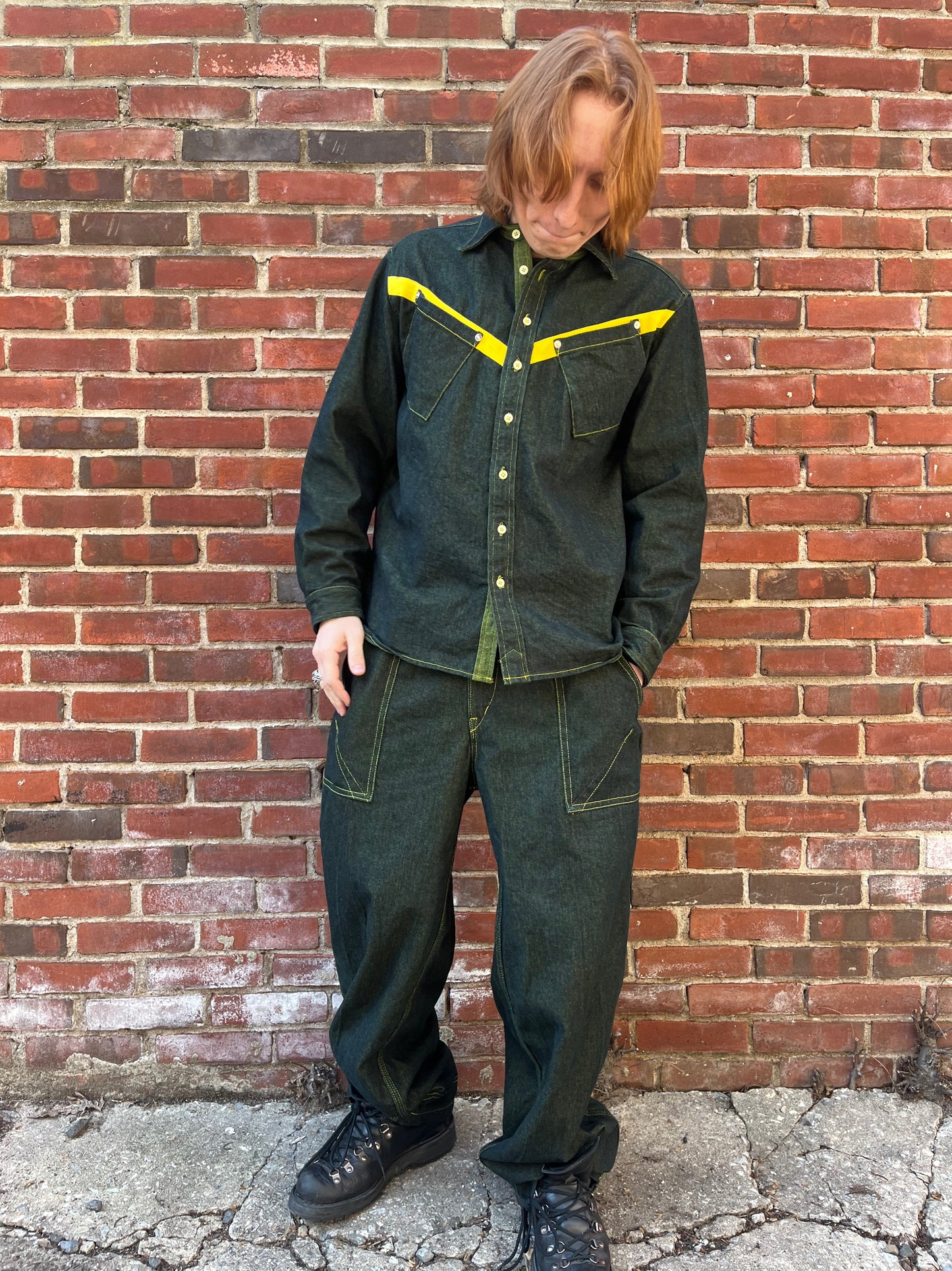 Slant Pocket BD Shirt - Turmeric Dyed Denim