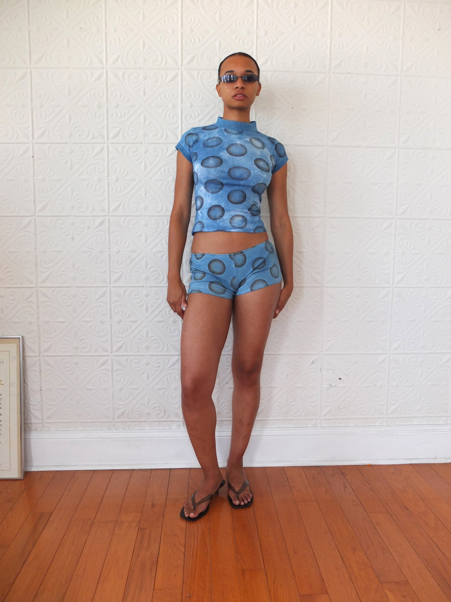 Chalk.Press x Stahl Knits Micro Short - Indigo Dyed Polka Dot