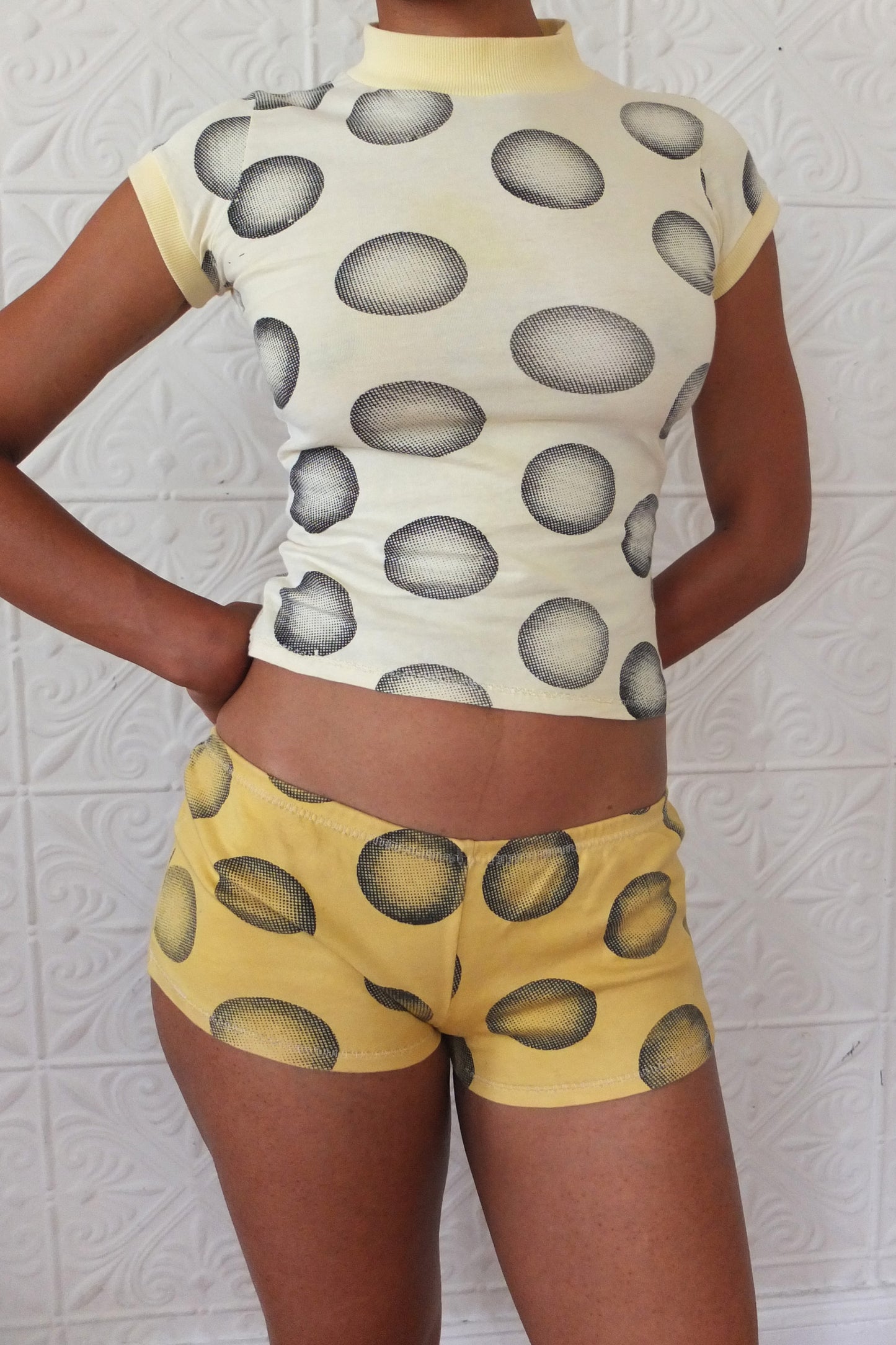 Chalk.Press x Stahl Knits Micro Short - Turmeric Dyed Polka Dot