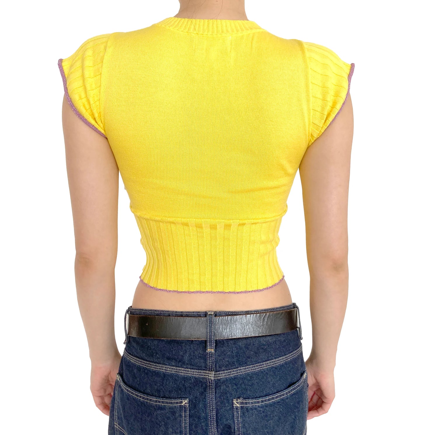 Stahl Knit Daisy Sweater Tee - Yellow